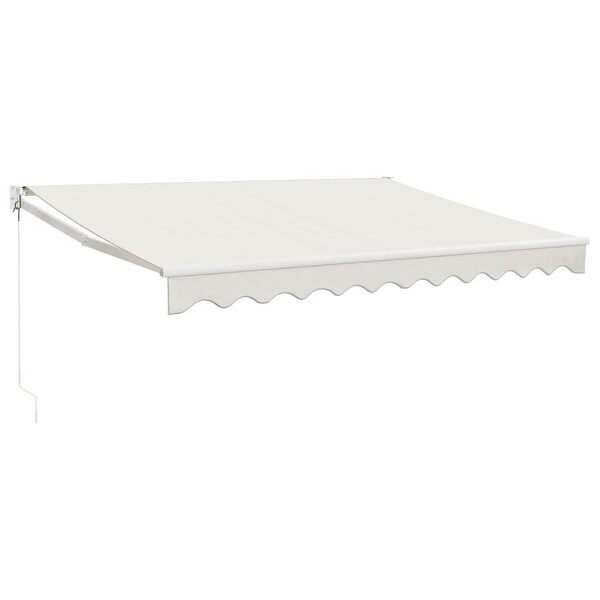 vidaXL Auvent rétractable crème 3x2 5 m tissu et aluminium
