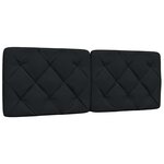 vidaXL Cadre de lit avec LED sans matelas noir 120x200 cm tissu