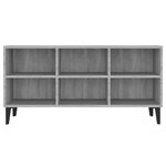 vidaXL Meuble TV avec pieds en métal Sonoma gris 103 5x30x50 cm