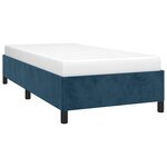 vidaXL Cadre de lit sans matelas bleu foncé 90x190 cm velours