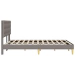 vidaXL Cadre de lit avec tête de lit Taupe 160 x 200 cm Tissu
