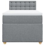 vidaXL Sommier à lattes de lit avec matelas gris clair 80x200 cm tissu