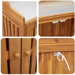 vidaXL Armoire de jardin Marron 93 x 41.5 x 98cm Bois d'Acacia Massif