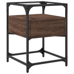 vidaXL Table de chevet chêne marron 40x40x55 cm bois d’ingénierie