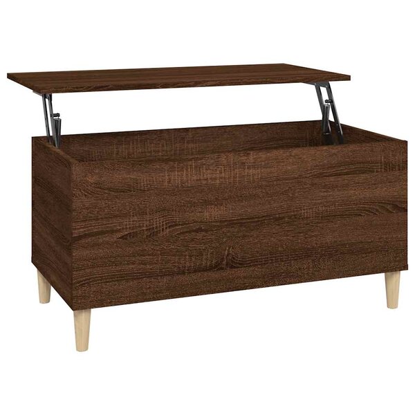 vidaXL Table basse Chêne marron 90x44 5x45 cm Bois d'ingénierie