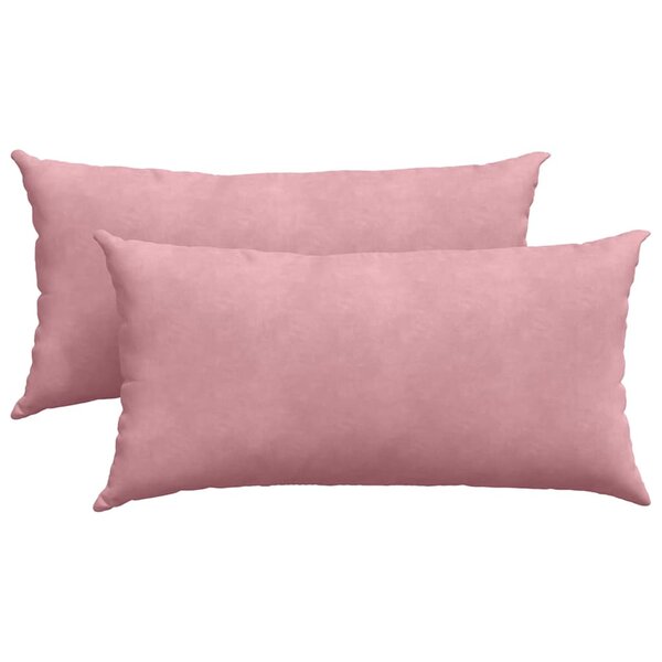 vidaXL Coussins de canapé 2 Pièces Rose 80 x 40 cm
