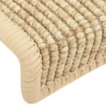 vidaXL Tapis d'escalier 15 pièces 65 x 21 x 4 cm Beige clair Demi-rond Grand