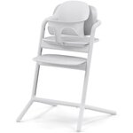 Chaise haute évolutive 3 en 1 LEMO 2 - Blanc - Réglable hauteur et profondeur - Set bébé