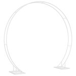 vidaXL Arche de mariage Blanc 220 x 45 x 200 cm Acier
