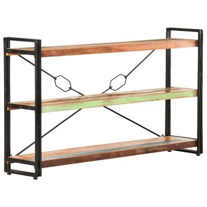 vidaXL Bibliothèque 3 niveaux 140x30x80 cm Bois de récupération massif
