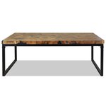 vidaXL Table basse Teck Résine 110 x 60 x 40 cm