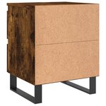 vidaXL Tables de chevet 2 Pièces chêne fumé 40x35x50 cm bois ingénierie