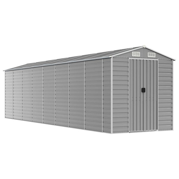 vidaXL Abri de jardin gris clair 191 x 810 x 198 cm en acier galvanisé