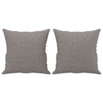 vidaXL Canapé 2 places avec oreillers décoratifs taupe 140 cm tissu
