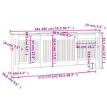 vidaXL Cache-radiateur MDF 205 cm