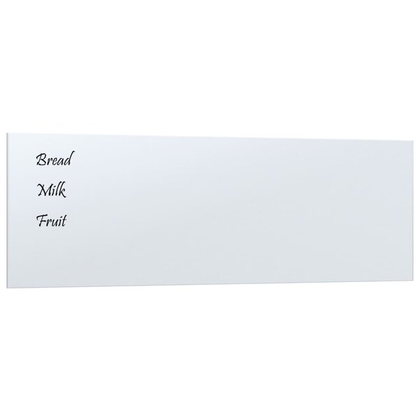 vidaXL Tableau noir magnétique mural Blanc 60x20 cm Verre trempé