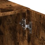 vidaXL Armoire de rangement mince chêne fumé 50x42 5x225 cm