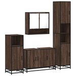vidaXL Ensemble de meubles de salle de bain 4 Pièces chêne marron