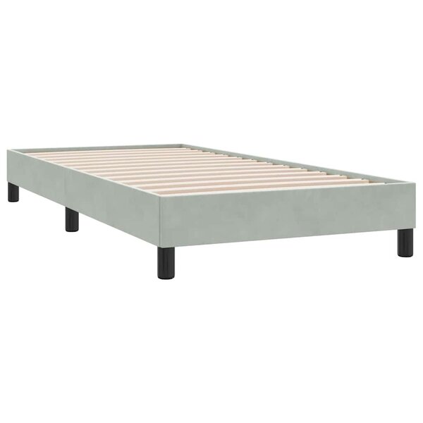 vidaXL Cadre de lit sans matelas gris clair 80x210 cm velours