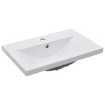 vidaXL Ensemble de meubles de salle de bain Blanc Aggloméré