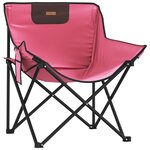 vidaXL Chaise de camping avec poche pliable lot de 2 rose