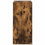 vidaXL Table de chevet avec tiroir Chêne fumé 30 5 x 27 x 59 5 cm