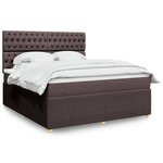 vidaXL Sommier à lattes de lit avec matelas Marron foncé 180x200 cm