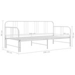 vidaXL Cadre de canapé-lit extensible sans matelas blanc 90x200 cm