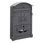 Boîte aux lettres style rétro - classique  Residencia D-2151/GA  Aluminium  Gris