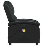 vidaXL Fauteuil de massage inclinable Noir Similicuir