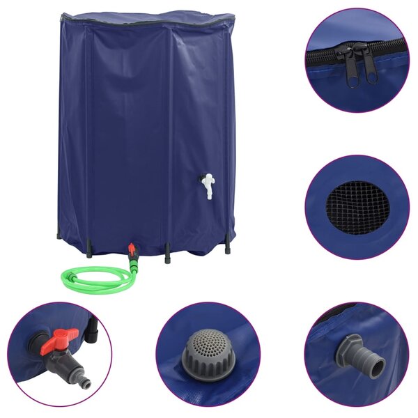 vidaXL Réservoir d'eau avec robinet pliable 1350 L PVC