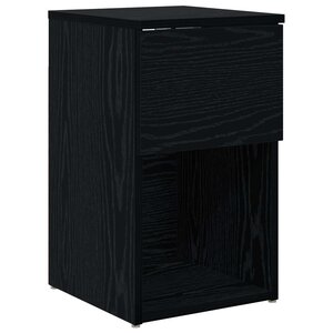 vidaXL Armoire de lit Chêne noir 29 x 31 5 x 49 cm Bois d'ingénierie