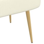 vidaXL Banc rembourré avec dossier Crème 110 x 60 x 76 cm
