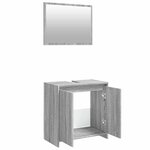vidaXL Ensemble de meubles de salle de bain 2 Pièces Sonoma gris