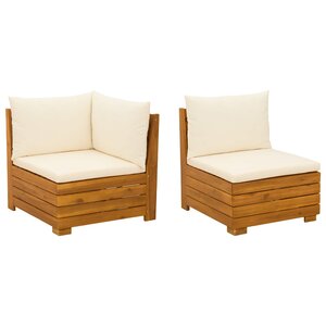 vidaXL Ensemble de salon de jardin 2 Pièce Marron Bois d'Acacia Massif