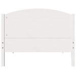vidaXL Cadre de lit sans matelas blanc 90x200 cm bois de pin massif