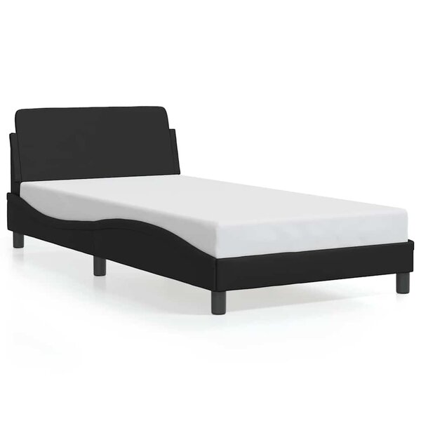 vidaXL Cadre de lit Dover noir 100x190 cm similicuir