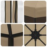 vidaXL Abri de jardin avec parois 3 x 3 m Beige Polyester et Acier