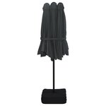 vidaXL Parasol à double tête noir 449x245 cm