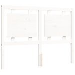 vidaXL Cadre de lit sans matelas blanc bois massif