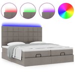 VidaXL Cadre de lit ottoman avec matelas taupe 160x200 cm tissu
