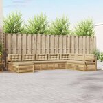 vidaXL Ensemble de canapés d'extérieur 8 pc Blanc et Beige