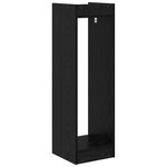 vidaXL Support de Plante Chêne noir 30 x 30 x 100 cm Bois d'ingénierie