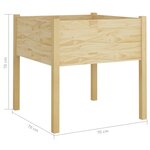 vidaXL Jardinières d'extérieur 2 Pièces 70x70x70 cm bois de pin massif
