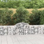 vidaXL Paniers à gabions arqués 13 Pièces 200x30x60/80 cm Fer galvanisé