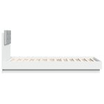 vidaXL Cadre de lit avec tête de lit et lumières LED blanc 75x190 cm