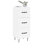 vidaXL Buffet blanc 34 5x34x90 cm bois d'ingénierie