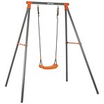 Portique balancoire enfant orange