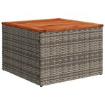 vidaXL Salon de jardin 9 Pièces avec coussins gris résine tressée