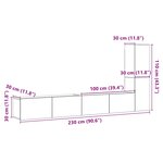 vidaXL Meubles TV muraux 3 Pièces chêne artisanal bois d'ingénierie